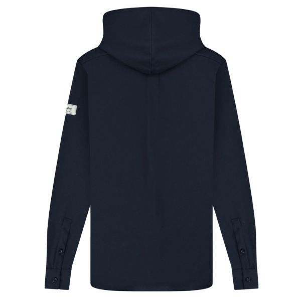 Flâneur Atelier Hooded Overshirt Navy