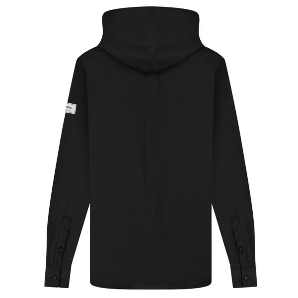 Flâneur Atelier Hooded Overshirt Zwart