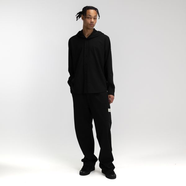Flâneur Atelier Hooded Overshirt Zwart