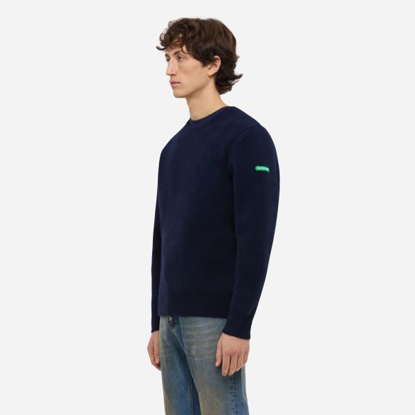 Flâneur Badge Knit Sweater Navy