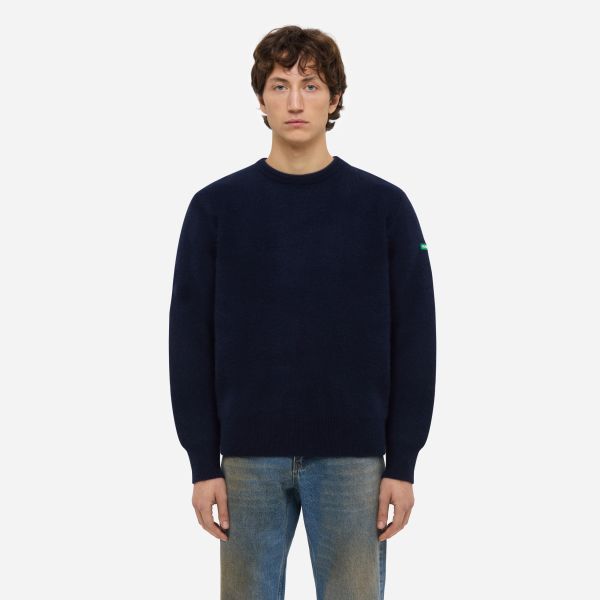 Flâneur Badge Knit Sweater Navy