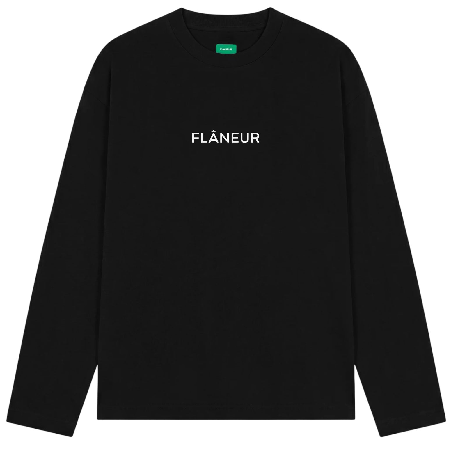 Flâneur Box Logo Longsleeve T-shirt Zwart