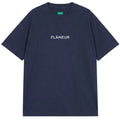 Flâneur Box Logo T-shirt Donker Blauw