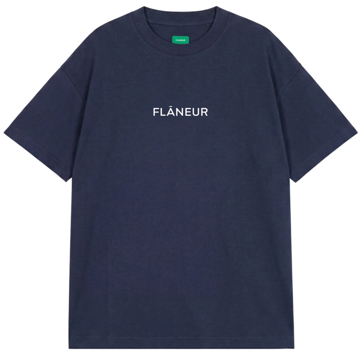 Flâneur Box Logo T-shirt Donker Blauw