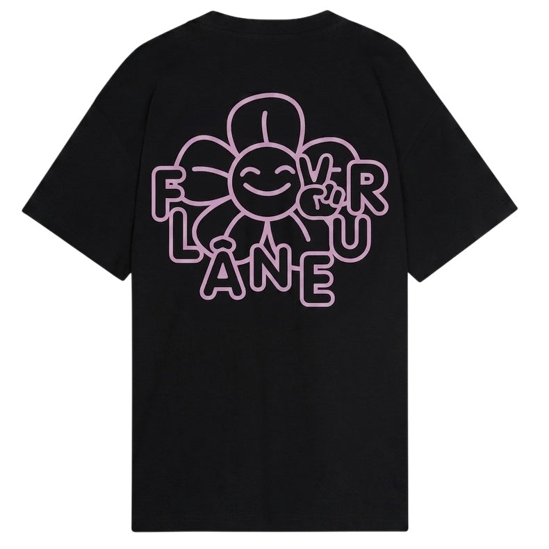 Flâneur Happy Flower T-shirt Zwart