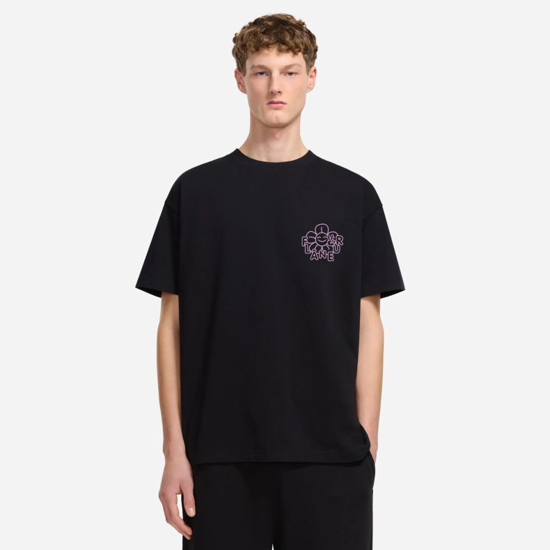 Flâneur Happy Flower T-shirt Zwart