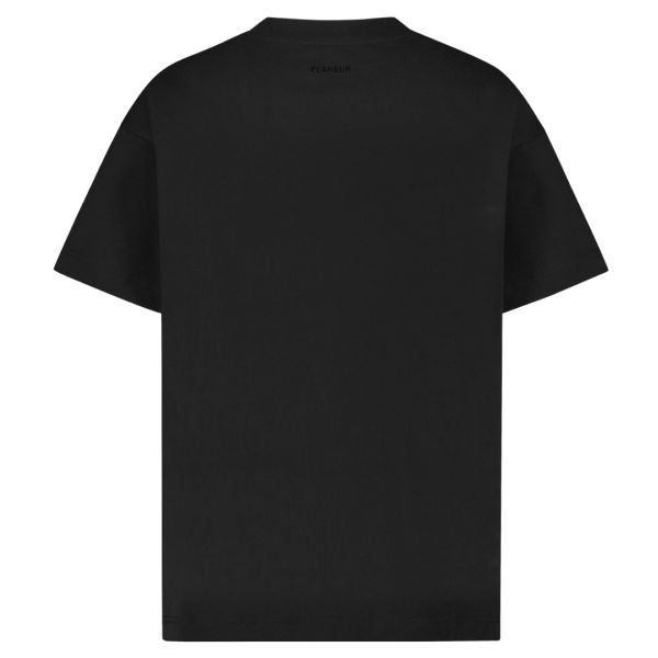 Flâneur Printed Logo T-shirt Zwart