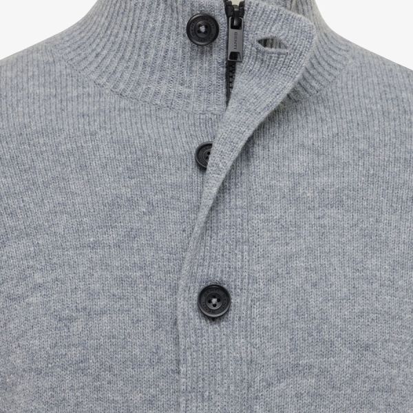 Genti 8 Buttons Cardigan Vest Grijs