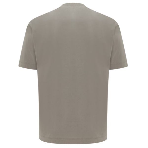 Genti Mercerized Logo T-shirt Bruin