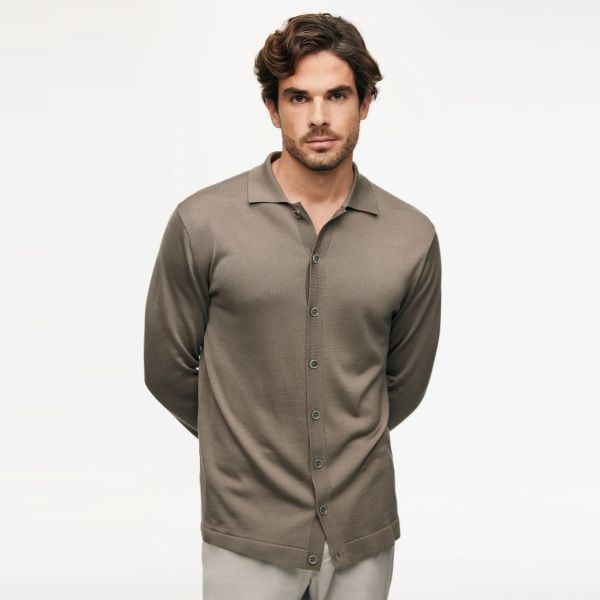 Gentiluomo 8 Buttons Overshirt Bruin