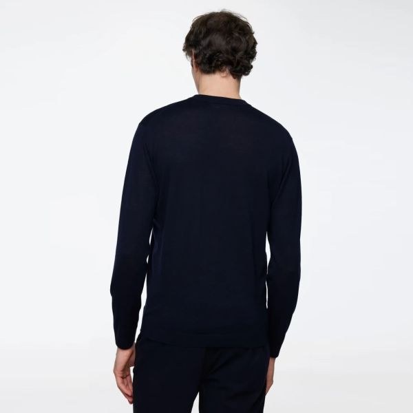 Gentiluomo Gold Round Sweater Navy