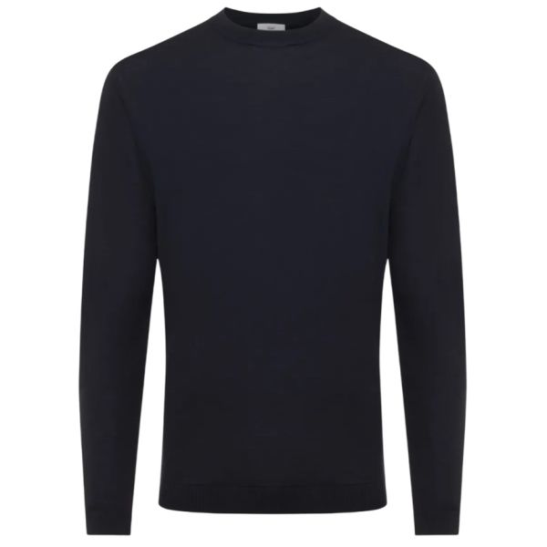 Gentiluomo Gold Round Sweater Navy
