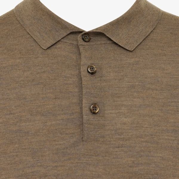 Gentiluomo Merino Polo Bruin