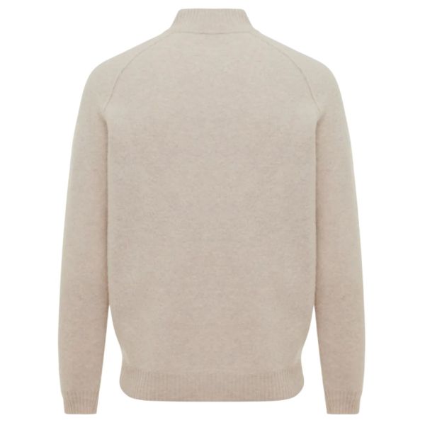 Gentiluomo Relaxed Turtle Zip Sweater Beige