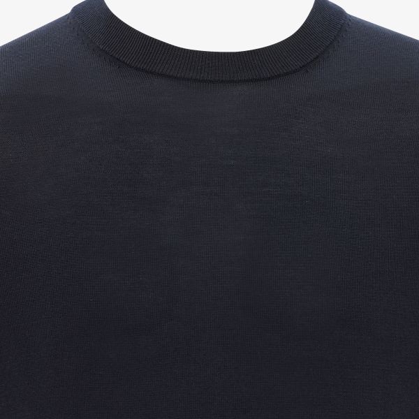 Gentiluomo Round Knitted T-shirt Navy