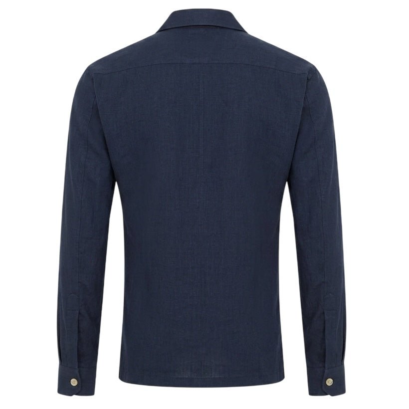 Gentiluomo Treviso Linnen Overshirt Navy