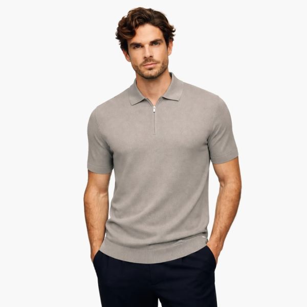 Gentiluomo Zip Polo Bruin