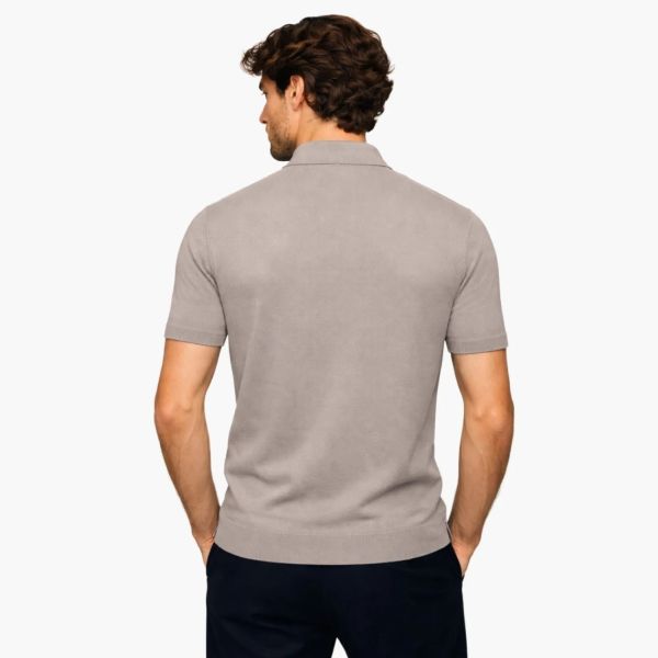 Gentiluomo Zip Polo Bruin
