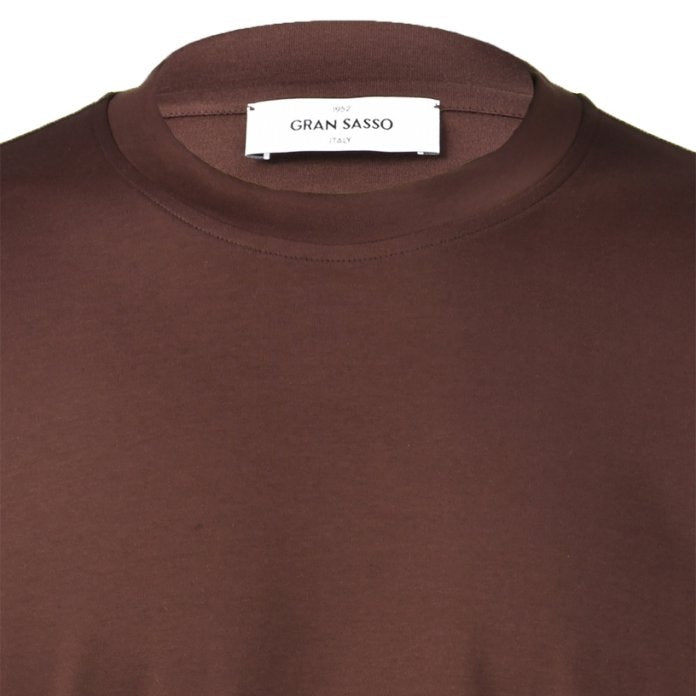 Gran Sasso Cotton T-shirt Donker Bruin