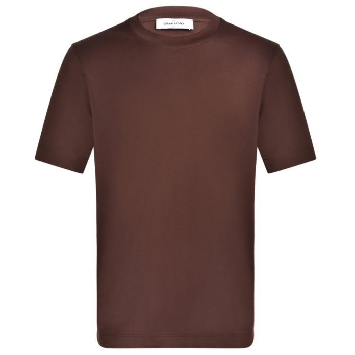 Gran Sasso Cotton T-shirt Donker Bruin