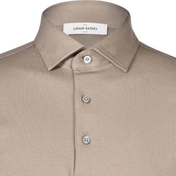 Gran Sasso Interlock Cotton Polo Bruin