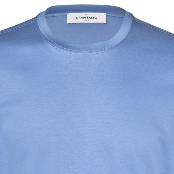 Gran Sasso Mercerized Cotton T-shirt Blauw