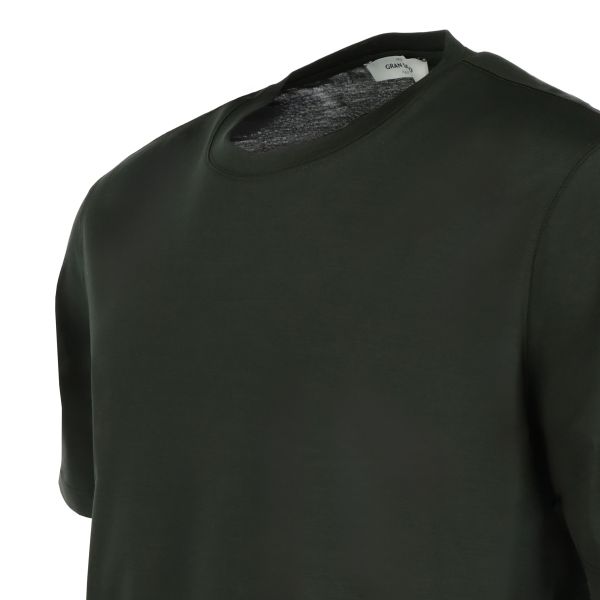 Gran Sasso Mercerized Cotton T-shirt Donker Groen