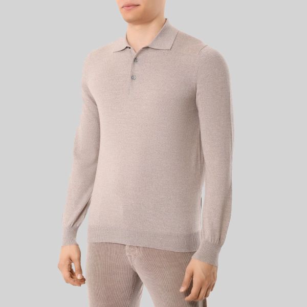 Gran Sasso Tennis Polo Sweater Beige