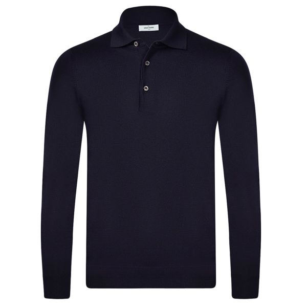 Gran Sasso Tennis Polo Sweater Navy