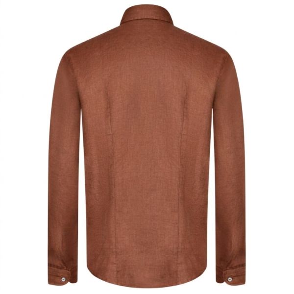 Gran Sasso Vintage Linen Overhemd Bruin