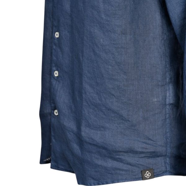Gran Sasso Vintage Linen Overhemd Navy