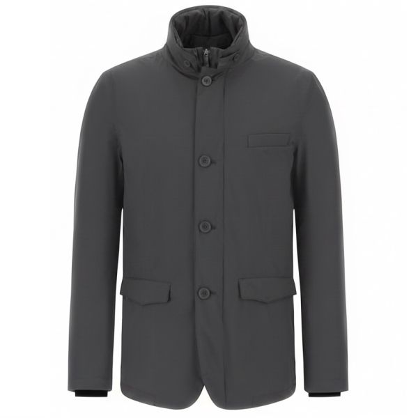 Herno Stand Down Collar Jas Grijs
