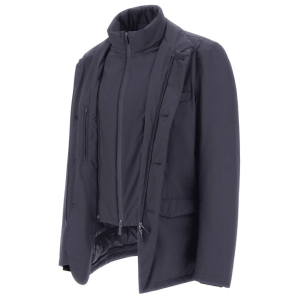 Herno Stand Down Collar Jas Navy