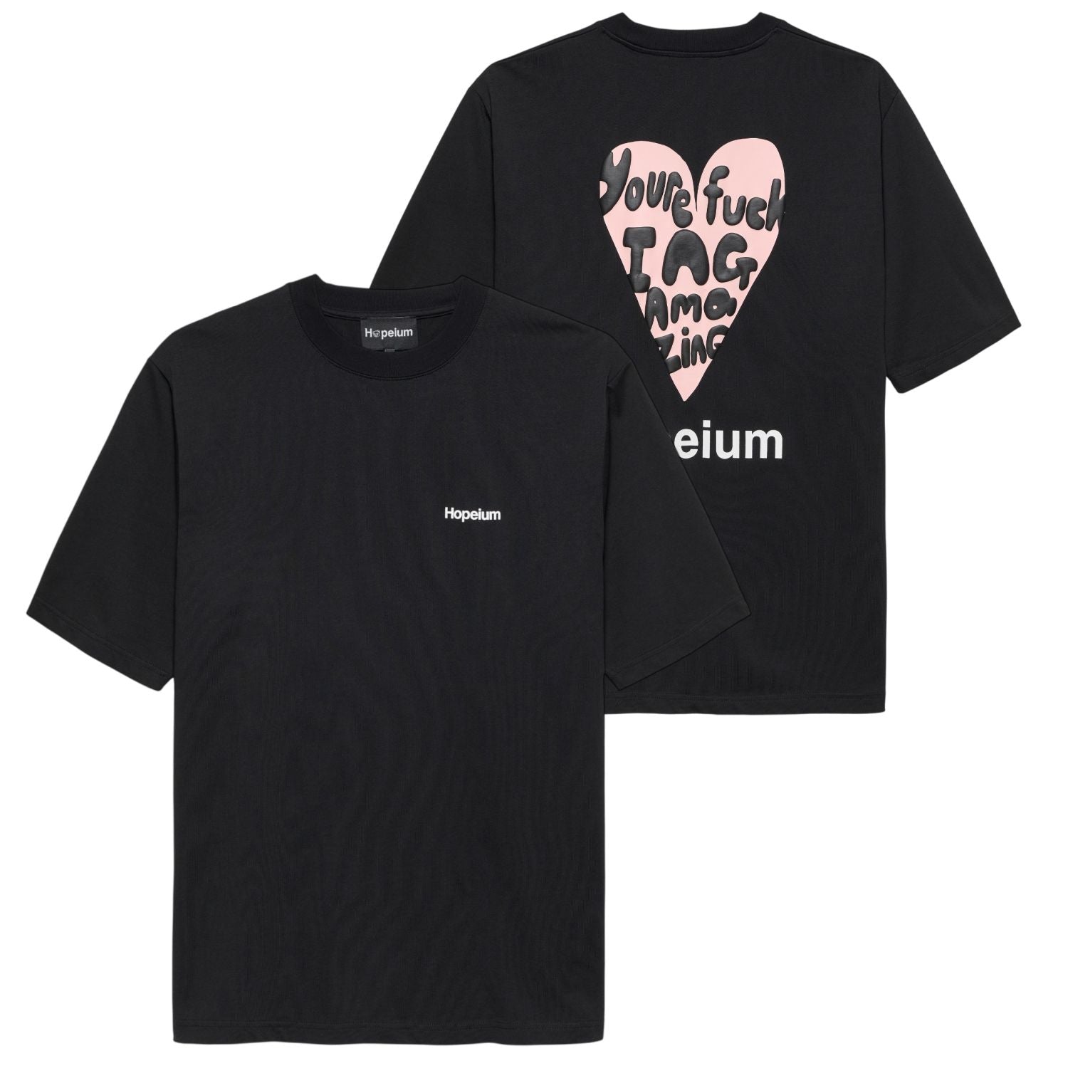 Hopeium Fucking Amazing T-shirt Zwart