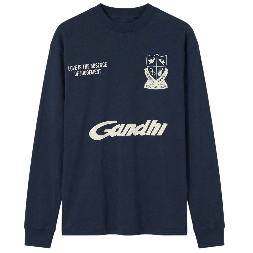 Hopeium Gandhi Longsleeve T-shirt Navy