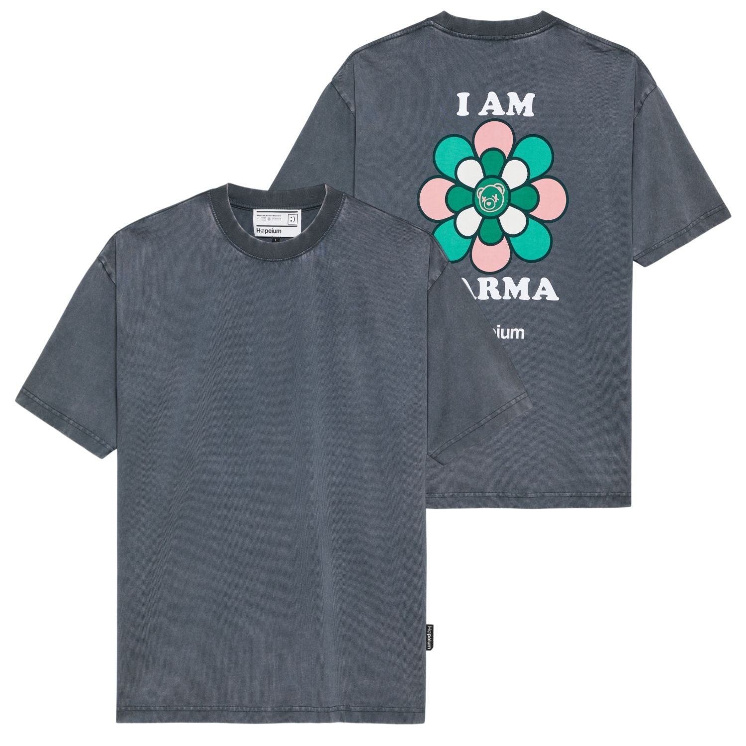 Hopeium I Am Karma T-shirt Antraciet