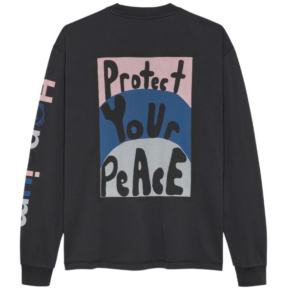 Hopeium Protect Your Peace Longsleeve T-shirt Zwart