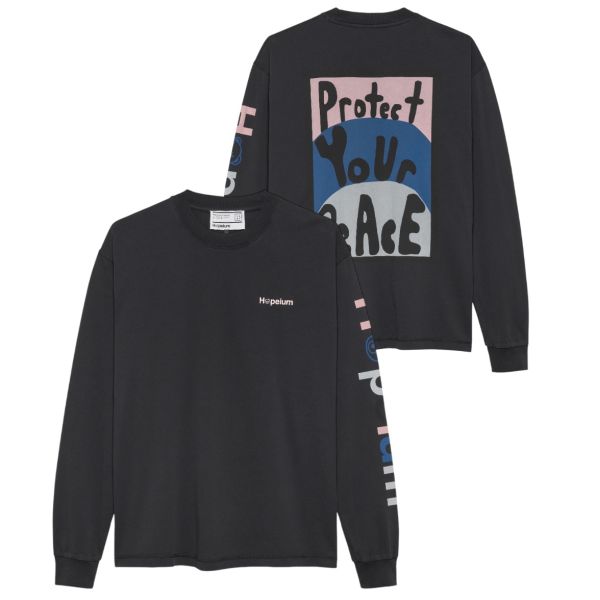 Hopeium Protect Your Peace Longsleeve T-shirt Zwart