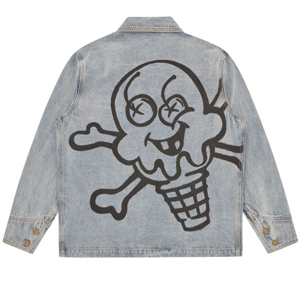 Icecream Cones & Bones Chore Spijkerjas Licht Blauw