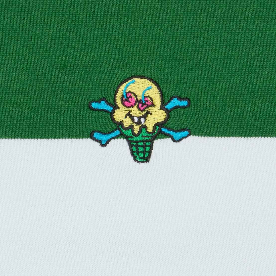 Icecream Cones & Bones Rugby Shirt Licht Blauw/Groen