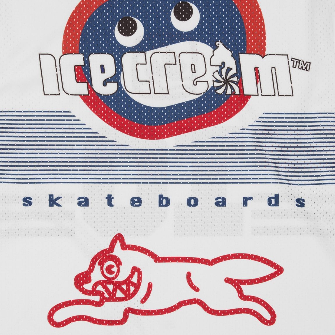 Icecream Moto Mesh Longsleeve T-shirt Wit