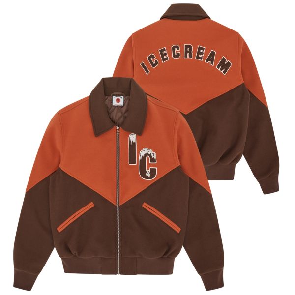 Icecream Panelled Varsity Jack Bruin/Oranje
