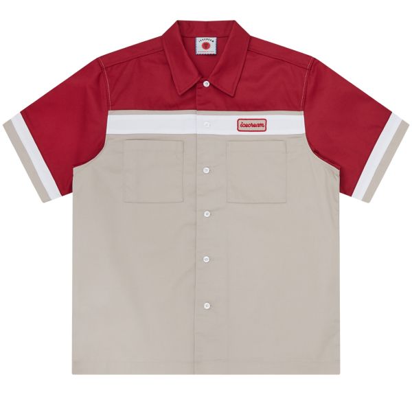 Icecream Parlor Work Overhemd Beige/Rood