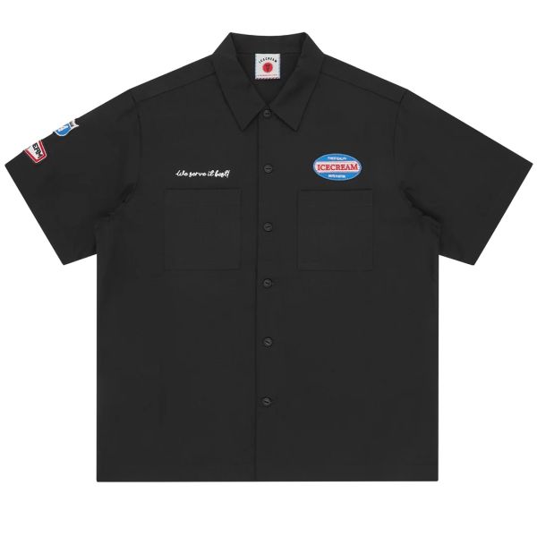 Icecream Patch Work Overhemd Zwart