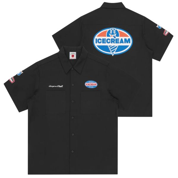 Icecream Patch Work Overhemd Zwart