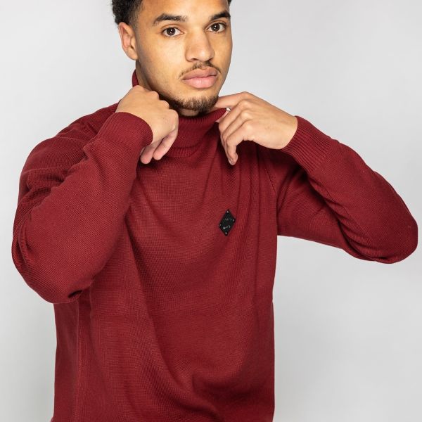 In Gold We Trust The Maturity Turtle Neck Sweater Bordeaux