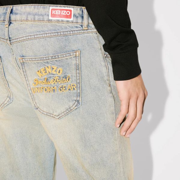Kenzo Drawn Varsity Bara Slim Fit Jeans Blauw