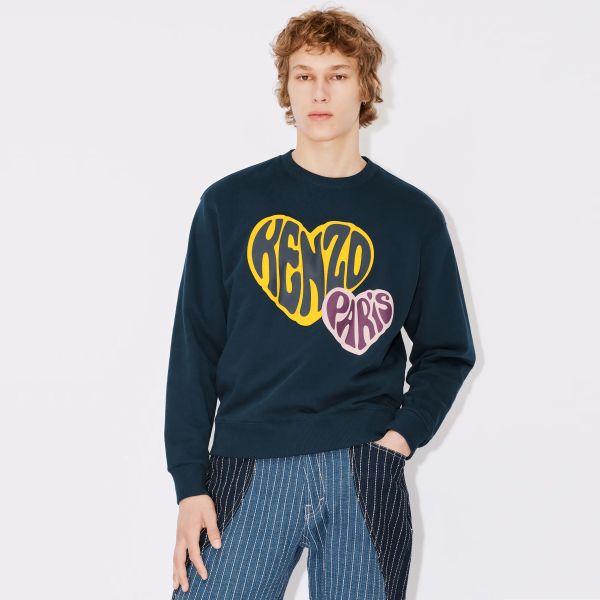 Kenzo Hearts Classic Sweater Navy
