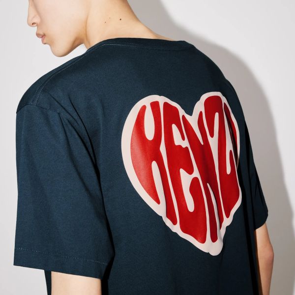 Kenzo Hearts Oversized T-shirt Navy