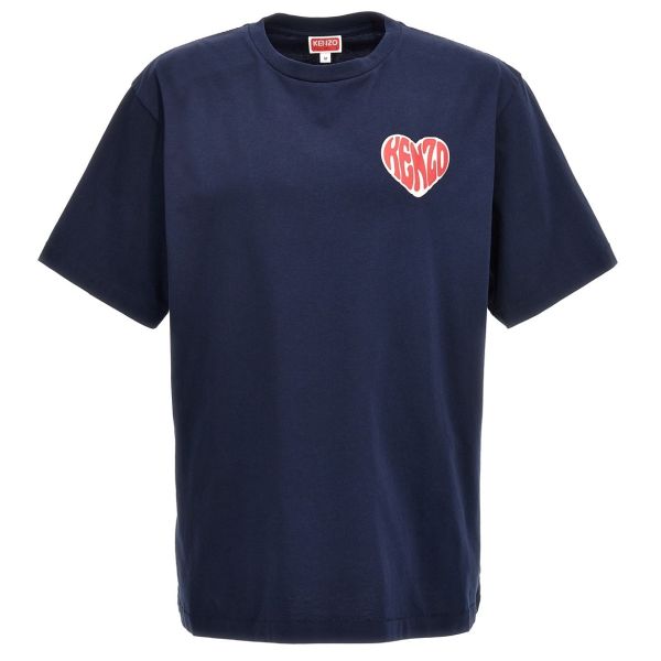 Kenzo Hearts Oversized T-shirt Navy